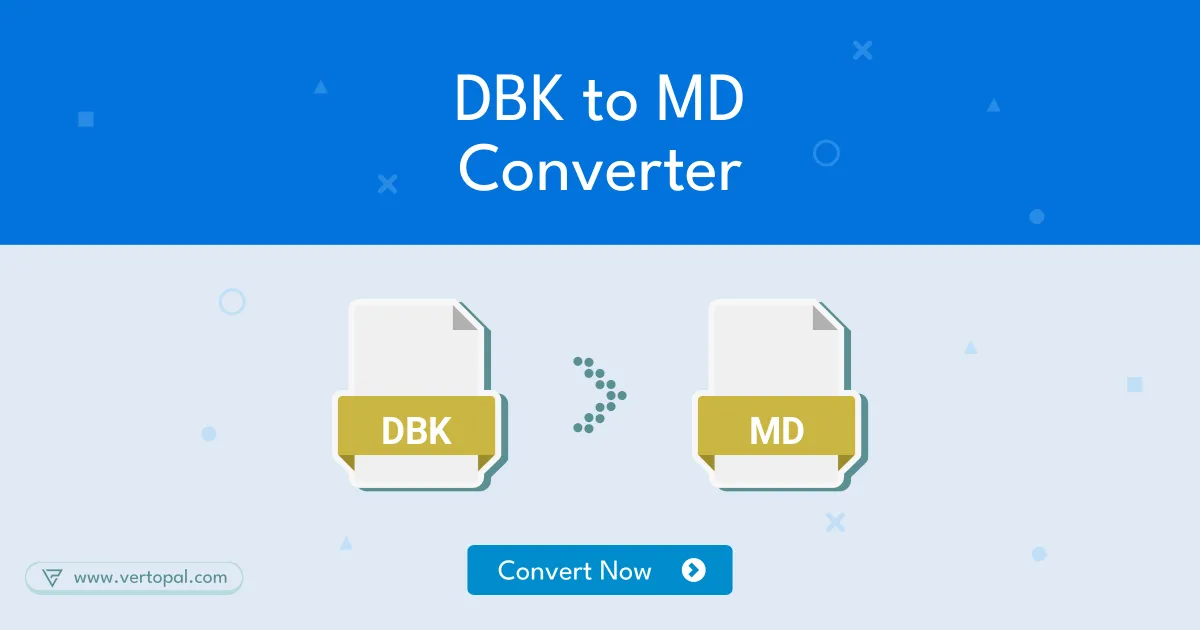 Online Dbk To Md Converter - Vertopal