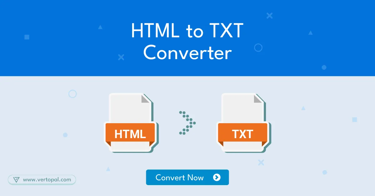 Online HTML To TXT Converter - Vertopal